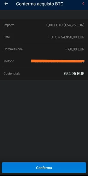 Riepilogo ordine