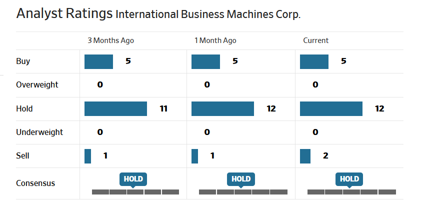 IBM analyst rating