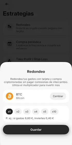 comprar e invertir en criptomonedas en España crypto redondeo