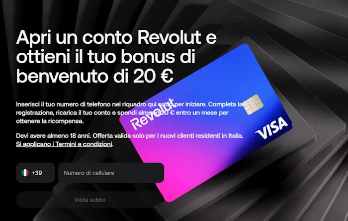 Revolut bonus di benvenuto