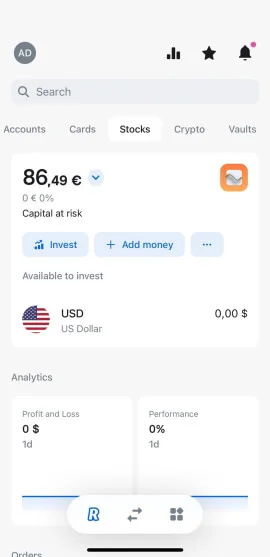 Buy stocks with Revolut
