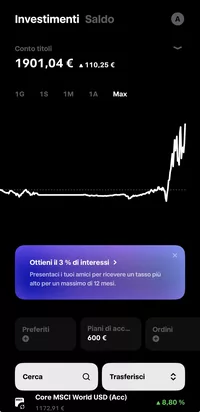 App di Trade Republic, home degli investimenti con il valore del conto titoli