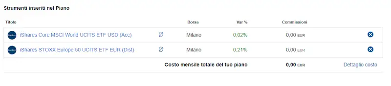 piano replay conferma strumenti