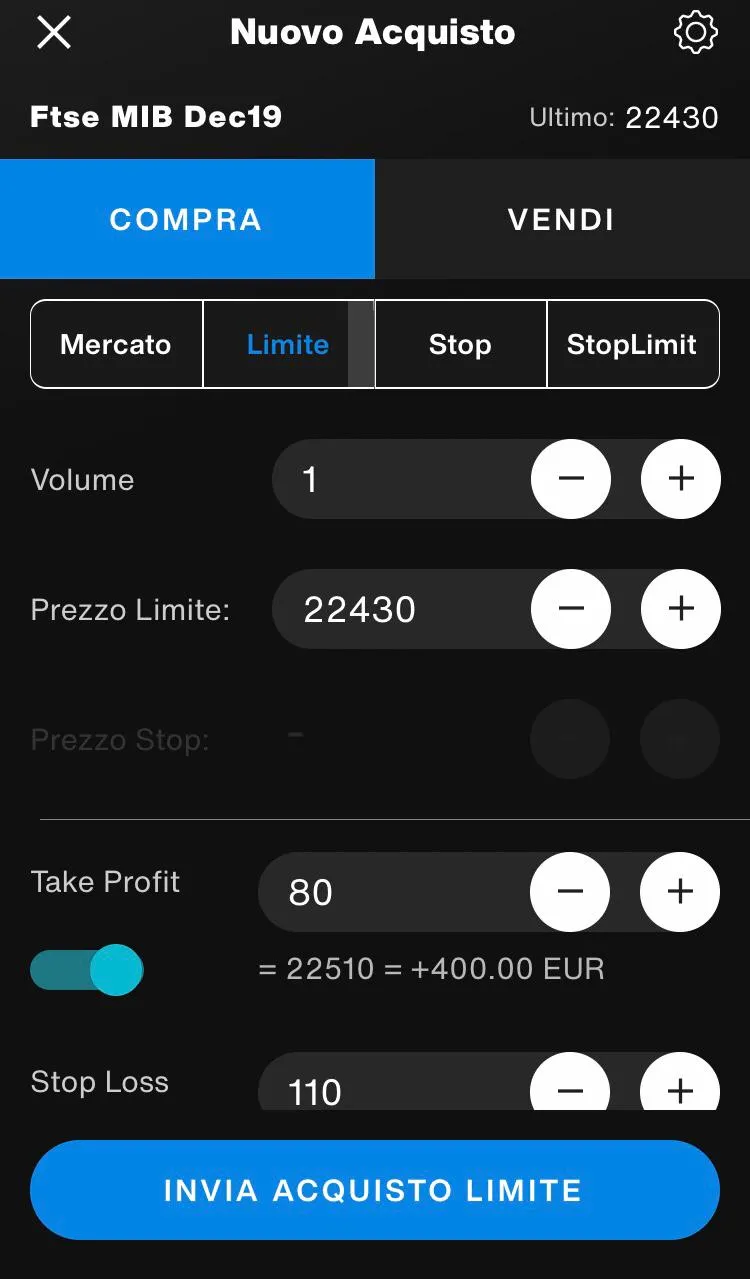 ordini app iBroker