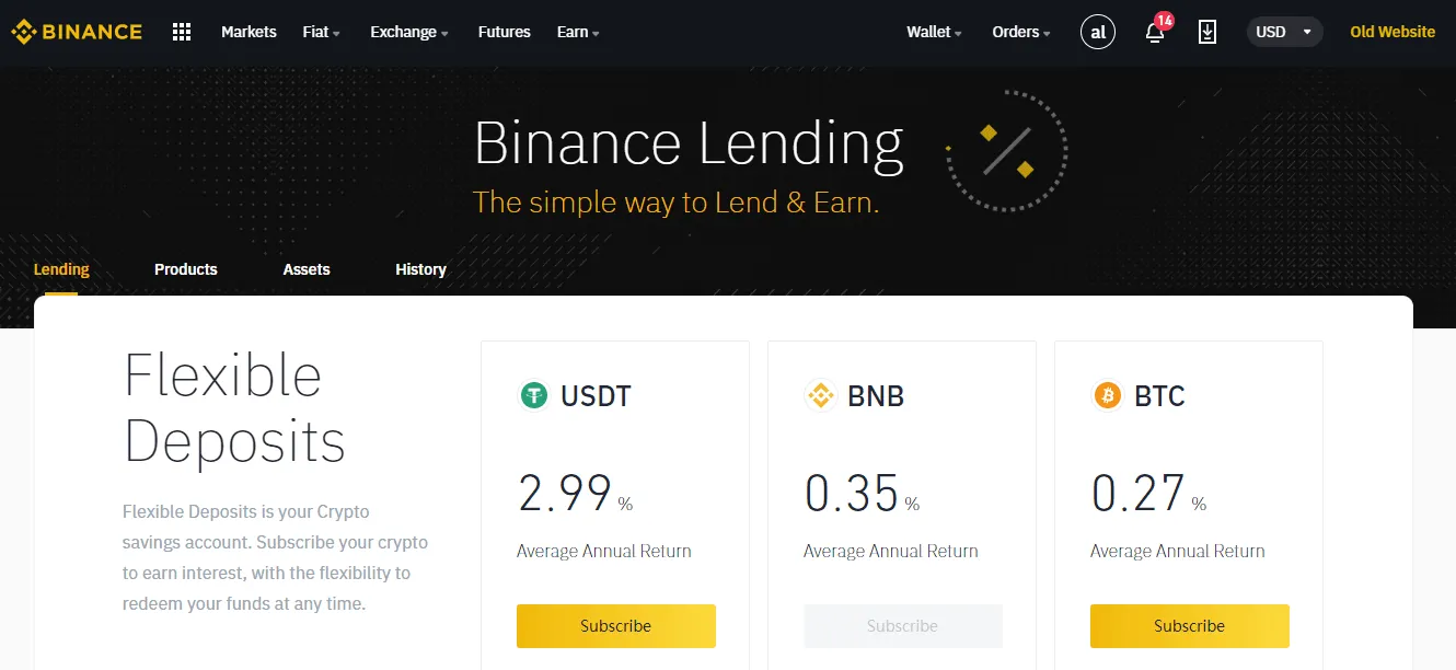 Binance Lending