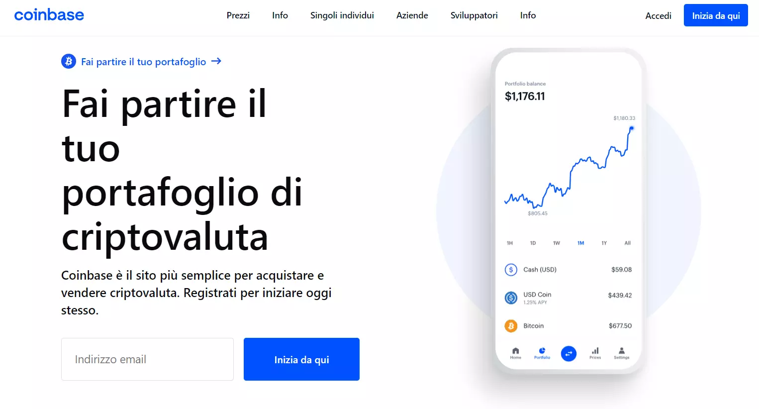 Apertura conto Coinbase