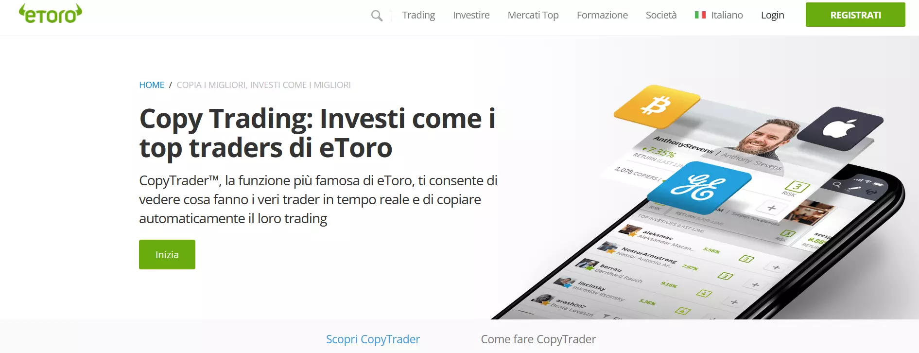 eToro copy trading