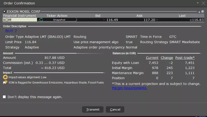 Mosaic TWS impact on margin