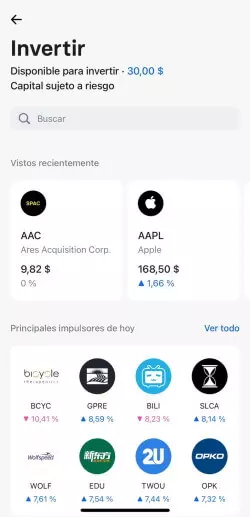 Buscar acciones Revolut