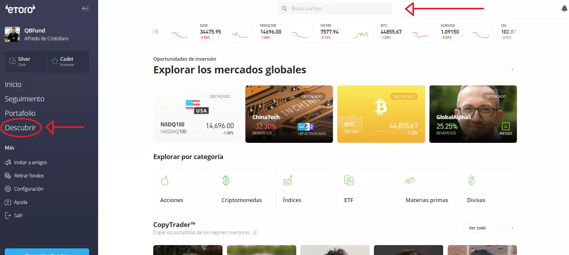 Descubrir plataforma eToro