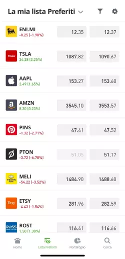 app eToro Watchlist